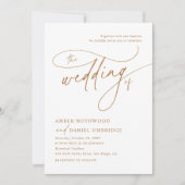 Elegante Wit & Goud  Bloemen Huwelijk Kaart (Voorkant)