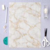 Elegante wit & goud marmeren tissuepapier (Craft)