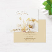 Elegante Wit Gouden Bloem Ketting Display Kaart (Bureau)