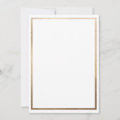 Elegante Wit Gouden Folie Ampersand Border Wedding Kaart (Achterkant)