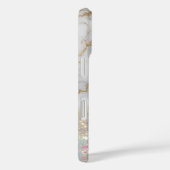 Elegante wit gouden marmeren glitter uniek Case-Mate iPhone case (Achterkant / Rechts)