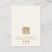 Elegante Wit Gouden Sieraden Oorbel Display Visitekaartje (Achterkant)