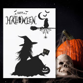 Elegante Witch Tarot Kat Maan & Sterren Leuk Hallo Briefkaart