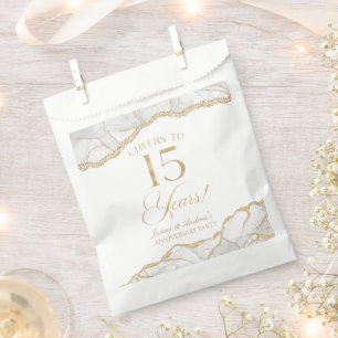 Elegante witgouden agaat 15e Jubileum partij Bedankzakje