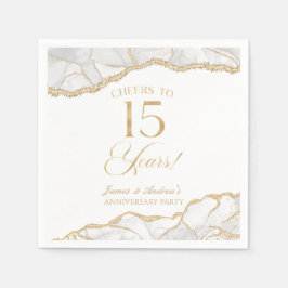 Elegante witgouden agaat 15e Jubileum partij Servet