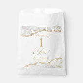 Elegante witgouden agaat 1e Jubileum partij Bedankzakje (Voorkant)