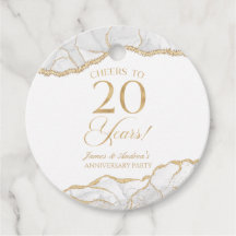 Elegante witgouden agaat 20e Jubileum partij