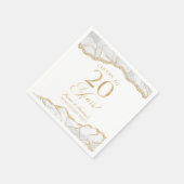 Elegante witgouden agaat 20e Jubileum partij Servet (Hoek)