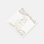 Elegante witgouden agaat 25e Jubileum partij Servet (Hoek)