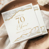 Elegante witgouden agaat 70e verjaardagsfeest servet