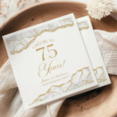 Elegante witgouden agaat 75e Jubileum partij Servet