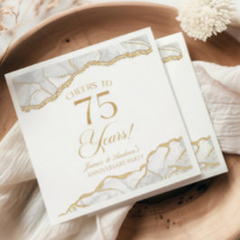 Elegante witgouden agaat 75e Jubileum partij Servet