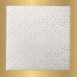 Elegante witgouden regendruppels tegeltje<br><div class="desc">Witte tegel met gouden regendruppels.</div>