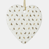 Elegante witgouden vlinders keramisch ornament (Rechts)