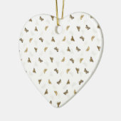 Elegante witgouden vlinders keramisch ornament (Links)