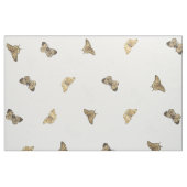 Elegante witgouden vlinders stof (Fat Quarter)
