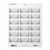Elegante Witte 3D Magnolia Etiket (Full Sheet)