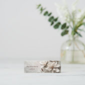 Elegante witte 3D Magnolia Mini Visitekaartje (Staand voorkant)