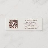 Elegante witte 3D Magnolia Mini Visitekaartje (Achterkant)