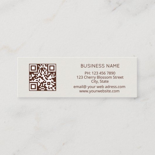 Elegante witte 3D Magnolia Mini Visitekaartje (Achterkant)