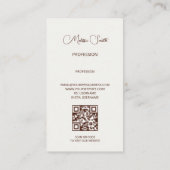 Elegante Witte 3D Rozen Visitekaartje (Achterkant)