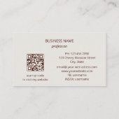 Elegante witte 3D Rozen Visitekaartje (Achterkant)