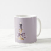 Elegante Witte Abstracte Koffiemok (Voorkant rechts)