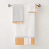 Elegante witte Abstracte lijnen achtergrond Bad Handdoek (Insitu)