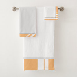 Elegante witte Abstracte lijnen achtergrond Bad Handdoek