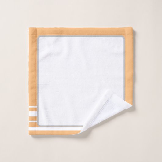 Elegante witte Abstracte lijnen achtergrond Bad Handdoek (Wasdoekje)