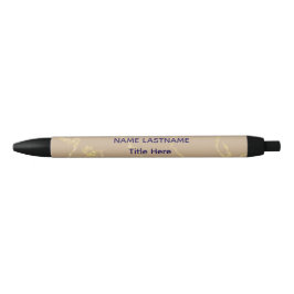 Elegante witte achtergrond en blauwe bloem op maat zwarte inkt pen