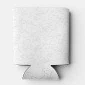 Elegante witte afstudeeraankondiging blikjeskoeler (Achterkant)