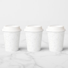 Elegante witte afstudeeraankondiging papieren bekers