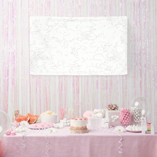 Elegante witte afstudeeraankondiging spandoek (Feest)