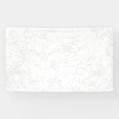 Elegante witte afstudeeraankondiging spandoek (Horizontaal)