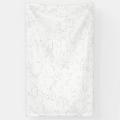 Elegante witte afstudeeraankondiging spandoek (Verticaal)