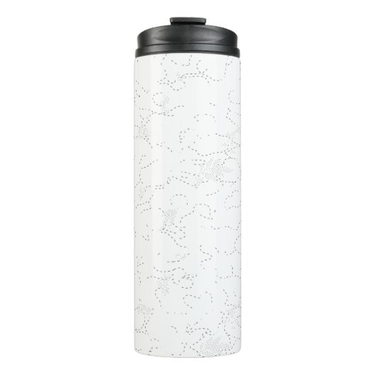 Elegante witte afstudeeraankondiging thermosbeker (Voorkant)