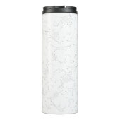 Elegante witte afstudeeraankondiging thermosbeker (Achterkant)