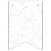 Elegante witte afstudeeraankondiging vlaggetjes (Tweede vlag)