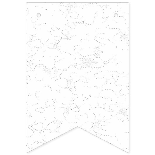 Elegante witte afstudeeraankondiging vlaggetjes (Eerste vlag)