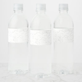 Elegante witte afstudeeraankondiging waterfles etiket