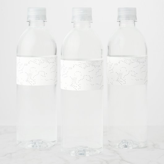 Elegante witte afstudeeraankondiging waterfles etiket (Flessen)