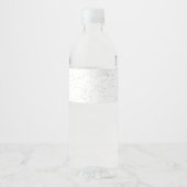 Elegante witte afstudeeraankondiging waterfles etiket (Voorkant)