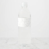 Elegante witte afstudeeraankondiging waterfles etiket (Achterkant)