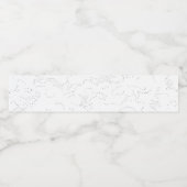 Elegante witte afstudeeraankondiging waterfles etiket (Enkel label)