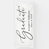 Elegante witte afstudeerscriptie spandoek (Verticaal)