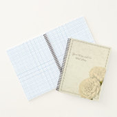 Elegante witte anjer notitieboek (Binnen)