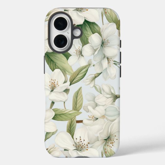 Elegante witte appelbloesem stoer Case-Mate iPhone case (Achterkant)