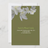 Elegante witte azalea bloemen afstuderen kaart (Achterkant)