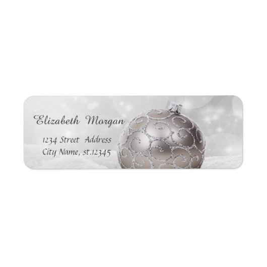 Elegante witte bal, sneeuw etiket (Voorkant)